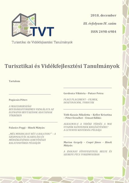 					View Évf. 3 szám 4 (2018): Turisztikai és Vidékfejlesztési Tanulmányok
				