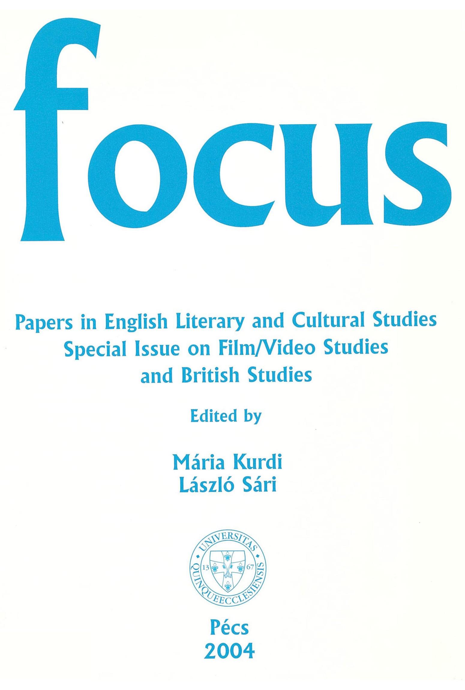 					View Vol. 4 No. 1 (2004): Papers in English Literary and Cultural Studies Special Issue on Film/Video Studies and British Studies
				
