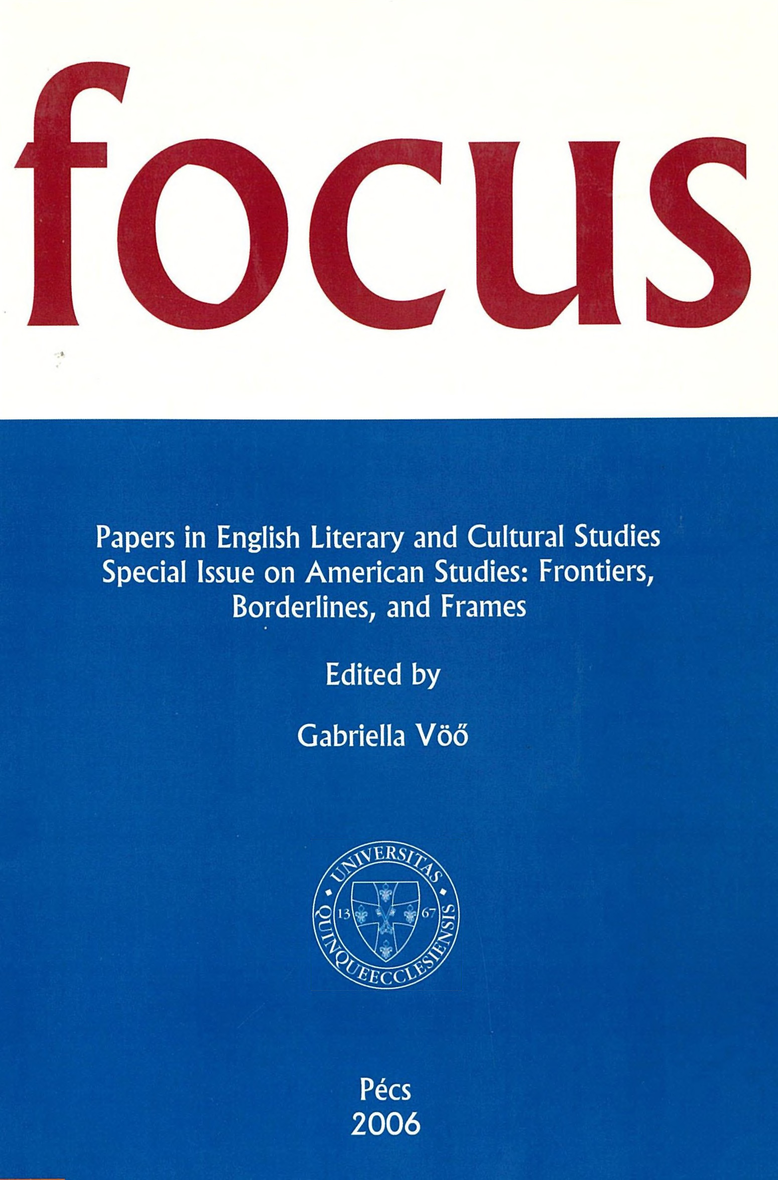 					View Vol. 5 No. 1 (2006): Papers in English Literary and Cultural Studies Special Issue on American Studies: Frontiers, Borderlines, and Frames
				